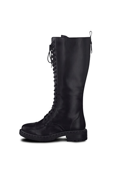 Tamaris Black Lace-Up Boots