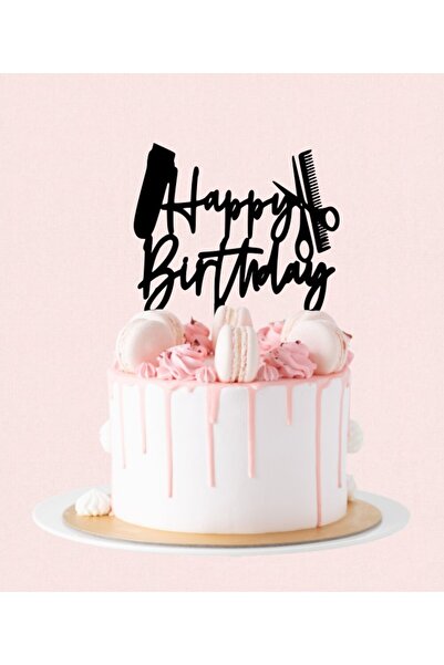 Bloom Atelier Cake Topper Aniversare Frizer, Plexiglas Negru