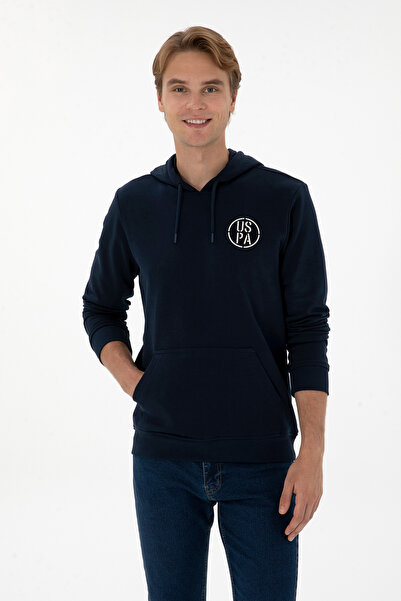 U.S. Polo Assn. Men's Regular Fit Hooded Navy Blue Sweatshirt 50313718-Vr033