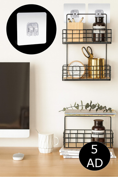 Mode Cool Şeffaf Güçlü Yapışkanlı Askı – Delmeden, İz Bırakmadan Duvar ve Fay...