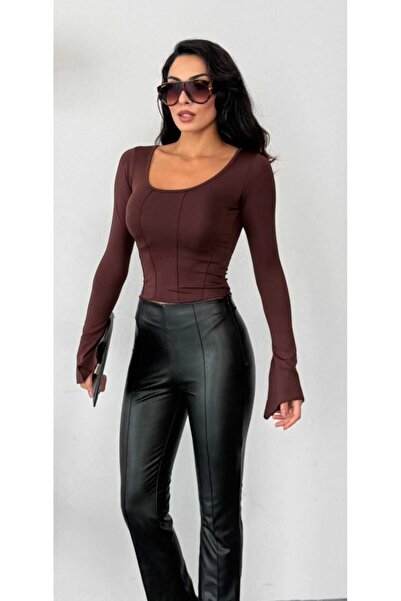 Freya Dalgıç Kumaş Uzun Kol Bluz Kol Detay