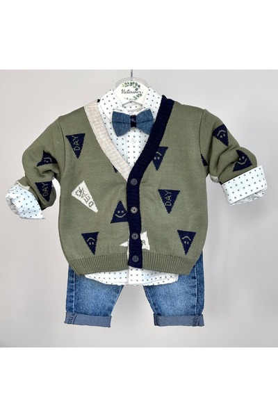 Concept Set elegant cu cămașă și pulover