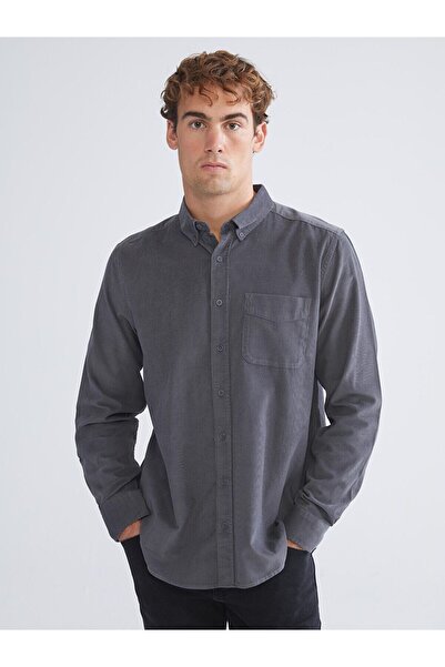 LC Waikiki Vizyon New Season Regular Fit Long Sleeve Velvet Men's Shirt