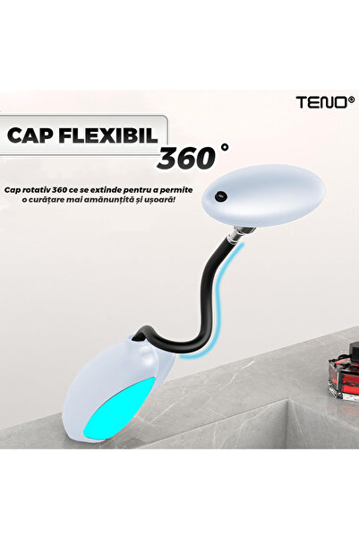 Teno ® Premium Bathroom Faucet, 4 Spray Types, LED Lighting, Ceramic Cartridge, White