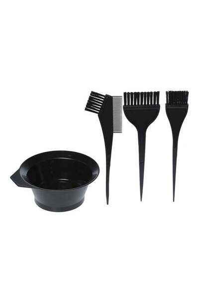 The comprehensive house 4-piece Hair Dye Brush Set - Black