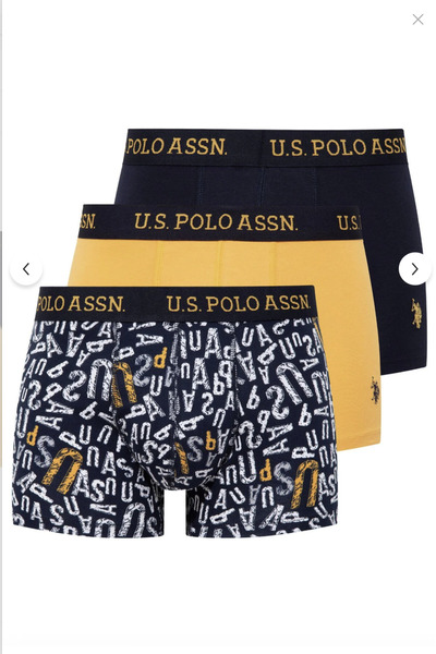 U.S. Polo Assn. Men's Licensed 95% Cotton 6% Elastane Boxer Set of 3 (Boxed)