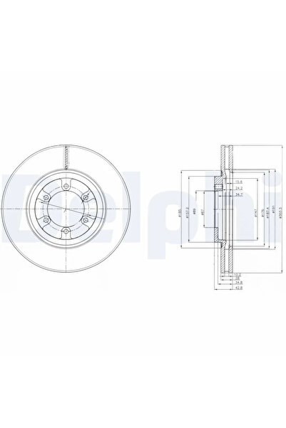 DELPHİ Спирачен диск за Hyundai Terracan