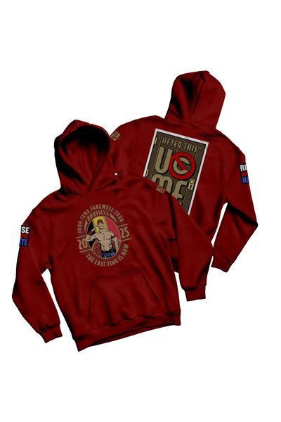 l'eivor Φούτερ με κουκούλα John Cena UC ME Never Give Up με τυπωμένο σχέδιο με τρεις κλωστές