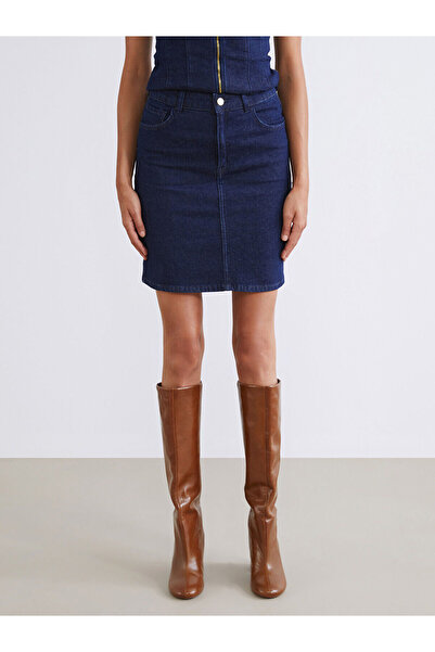 LC Waikiki Vizyon Yeni Sezon Dar Fit Mini Jean Etek