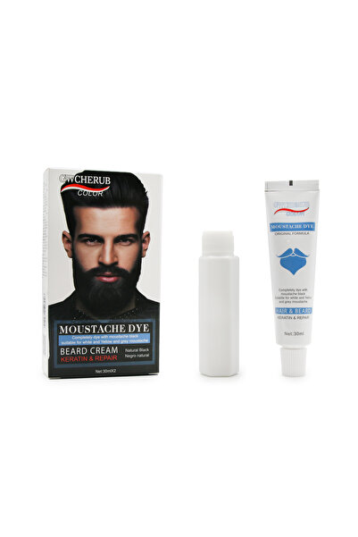 global fashion Vopsea pentru barbă pentru bărbați, Black