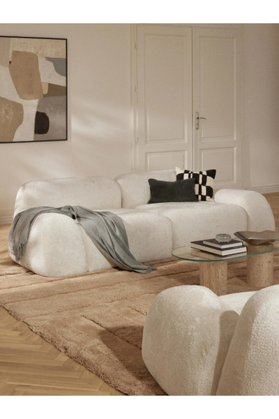 Pablohome panda İkili Kanepe Krem