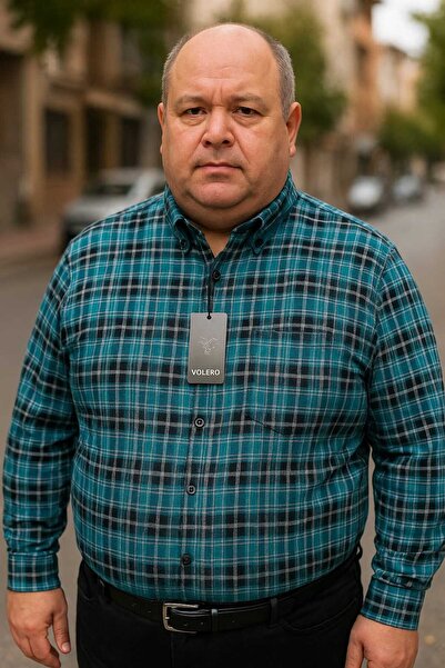 DENİZLİFE Battal Large Size Winter Dad Shirt