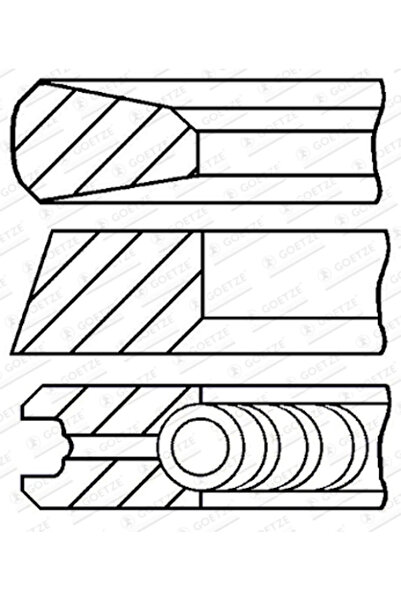 GOETZE ENGINE Set Segmenti Piston Man Tgs 1/Tgx 1