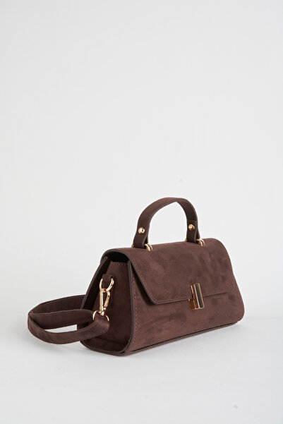 Vivaq Women's Bitter Brown Freesia Suede Design Snap Closure Handbag and Shoulder Bag