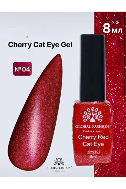 global fashion Ojă semipermanentă ochi de pisică Cherry Red Cat Eye Global Fa...
