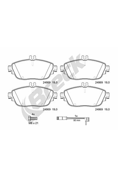 BRECK Комплект спирачни накладки за дискови спирачки Mercedes-Benz A-класа/B-...