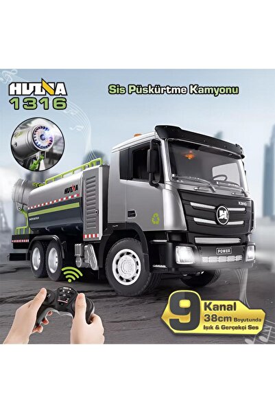 Huina 1316 1/18 RC Sis Püskürtme Kamyonu İş Makinesi Uzaktan Kumandalı RC Model - 2.4Ghz Gerçekçi Si