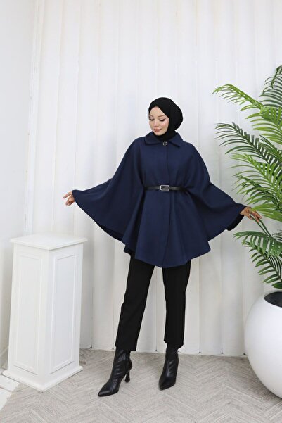 RAZENCİ Imported Cashmere Long Poncho