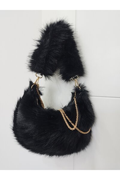 VivazzaLuxe حقيبة يد نسائية من الفرو الفاخر بتصميم عتيق لفصلي الخريف والشتاء،...