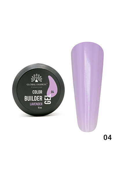 global fashion Gel pentru modelarea unghiilor 15 g, Color Builder Gel, 04- Lavender