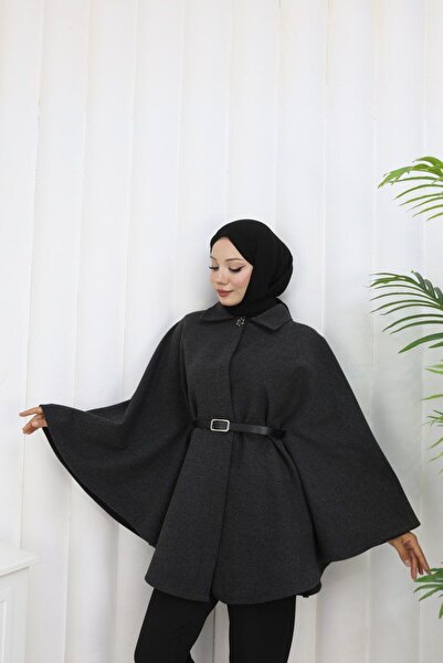 RAZENCİ Imported Cashmere Long Poncho