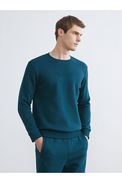 LC Waikiki طاقم الرقبة المطبوعة الرجال البلوز سميكة