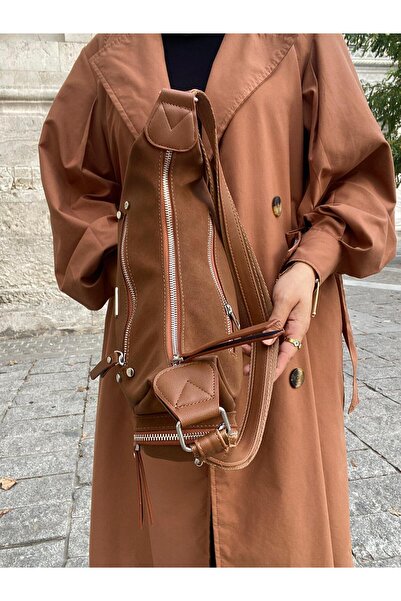 H&D COLLECTİON Crossbody and Shoulder Bag with 8 Compartments, Lined, Long Strap, Suitable for Daily Use