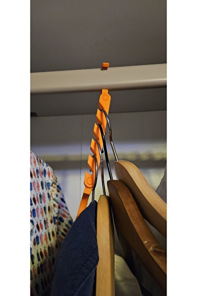 Print Zone مجموعة من 3 حوامل ملابس لتنظيم خزانة الملابس، موفرة للمساحة، حامل ...