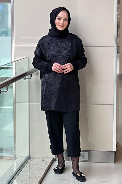 Nuss Jacquard Patterned Asymmetrical Cupra Tunic