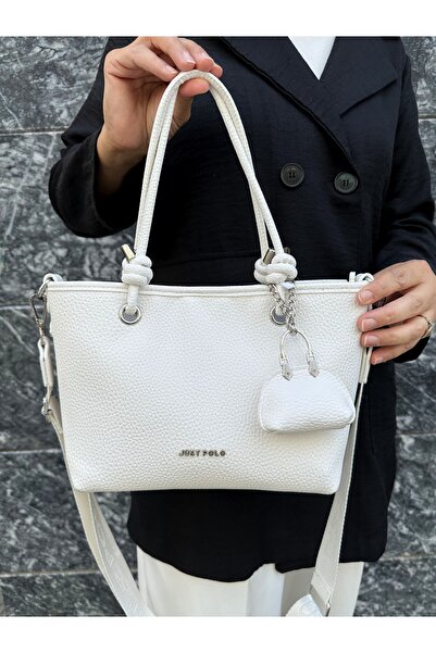 Just Polo Justpolo Women's Soft Leather 3 Compartment Hand and Shoulder Bag