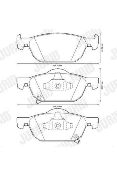 Jurid Set Placute Frana Frana Disc Honda Accord 8/Civic 8 Limuzina/Civic 9