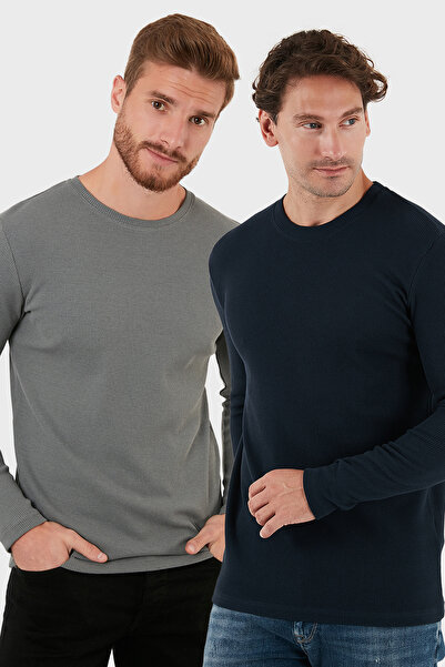 Buratti Pamuklu Bisiklet Yaka Slim Fit Basic Sweat Erkek SWEAT 5905073S2