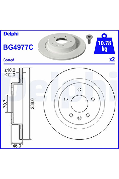 DELPHİ Disc Frana Opel Insignia B Country Tourer/Insignia B Grand