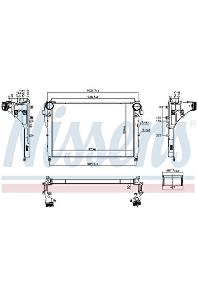 Nissens Compresor Intercooler Mercedes-Benz Actros MP4 / MP5/Antos/Arocs