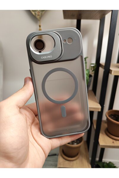 INFINITY iPhone 17 Air Kılıfı Mat Magsafe Kamera Lens Koruyucu Hediyeli Metal Tuşlu Standlı Wonk Armor Kapak