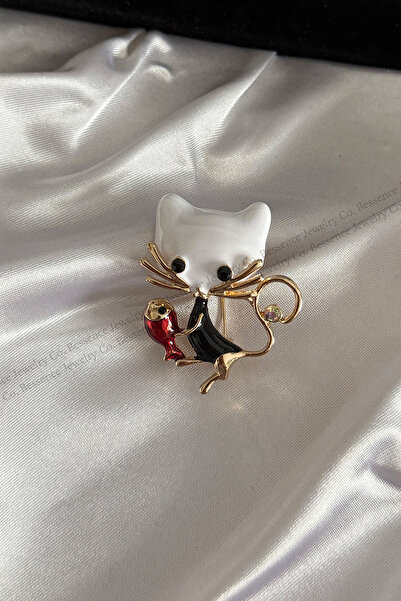 Bessence Jewelry Co Lucky Cat Model Kedi Broş