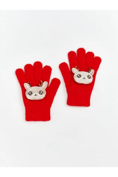 LC Waikiki Mănuși de tricot pentru fete cu figuri de animale (W5)