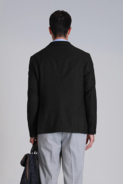 Lufian Jachetă Dor Spor pentru bărbați, slim fit, neagră