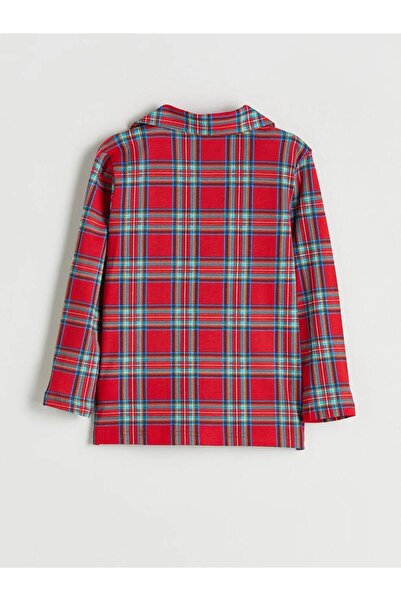 LC Waikiki Set de pijamale pentru băieți cu guler cămașă în carouri (W5)