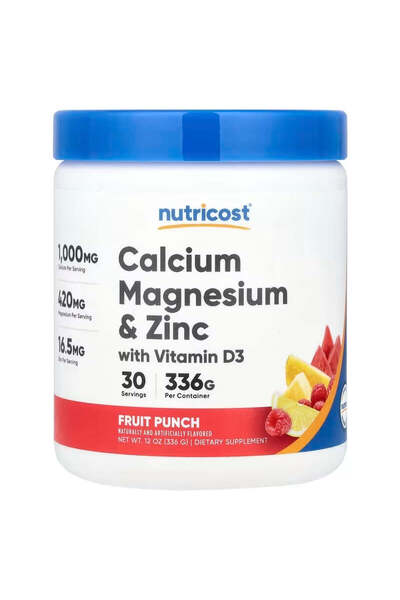 Nutricost , Calcium Magnesium & Zinc With Vitamin D3 - 336 Gram