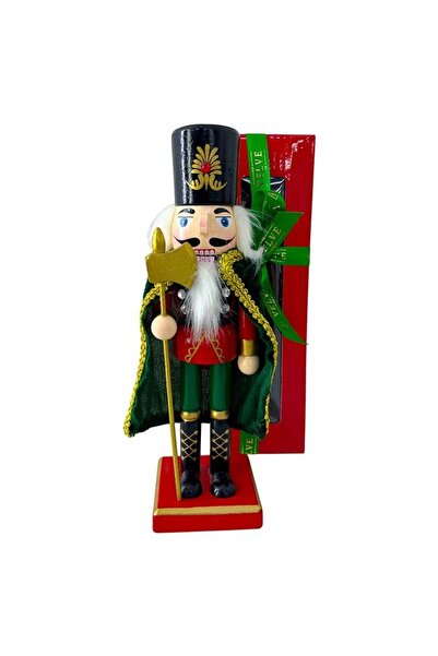 velve Decoratiune de Craciun, Spargatorul de Nuci cu topor si pelerina verde,...