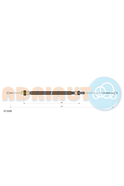 Adriauto Cablu Frana De Parcare Spate Dreapta Citroen C3 2/DS3 Ds Ds 3
