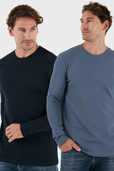 Buratti Βαμβακερό πουλόβερ με λαιμόκοψη εφαρμοστό Basic Sweat Ανδρικό SWEAT 5...