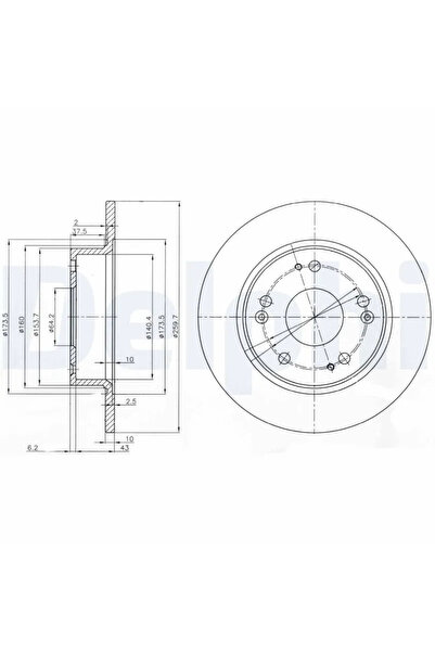 DELPHİ Дискова спирачка Acura Tsx Honda Accord 7/Acord 8 Cupe/Accord Cupe