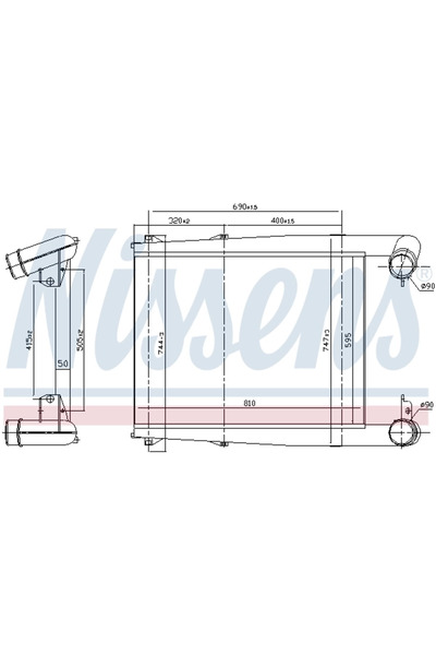 Nissens Intercooler Compresor Renault Trucks Premium