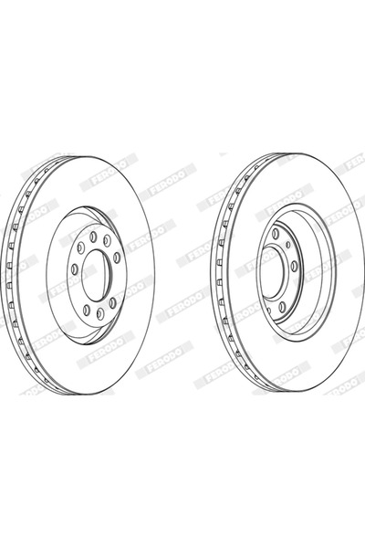 FERODO Brake disc Citroen C5 3/C6 Peugeot 407/607