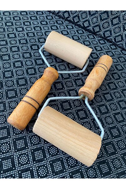 YAZICI 2-Piece Wooden Handle Dough Roller Mini Rolling Pin, Bamboo Pizza Dough Rolling Pin