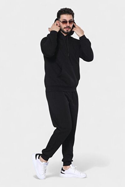 RO KİDS Unisex Tracksuit Set – Hooded Comfortable and Stylish Cotton Hoodie Set 3 Thread