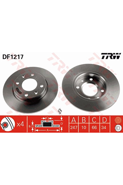 TRW Disc Frana Citroen Visa/Zx Peugeot 205 1/205 2/309 1