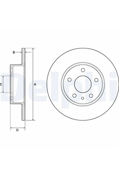DELPHİ Дискова спирачка Alfa Romeo 164 Fiat Bravo 2/Croma